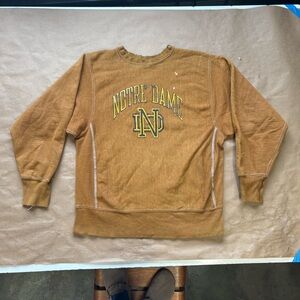 Vintage Champion Reverse Weave Notre Dame sweatshirt, thrashed and overdyed